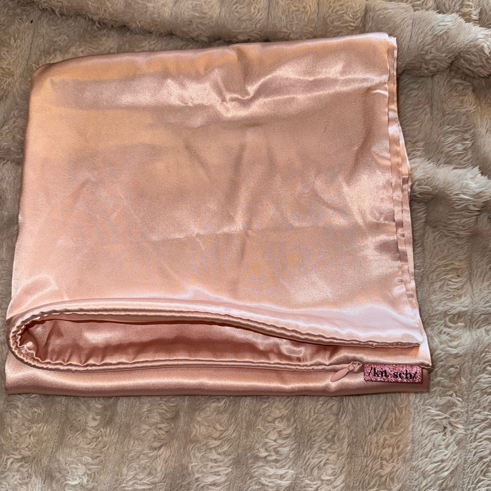 Silky Pink Satin Pillowcase